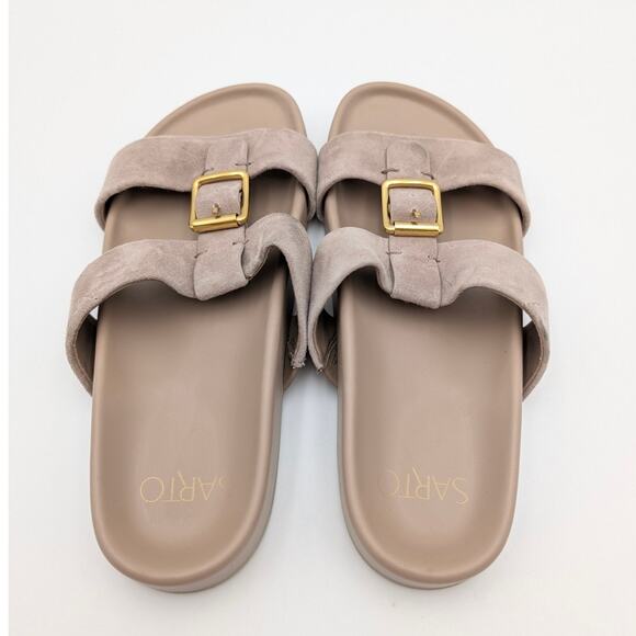 Sarto by Franco Sarto Braxton Two Strap Sandal Women's Porcini Beige Size US6.5M - Picture 6 of 10